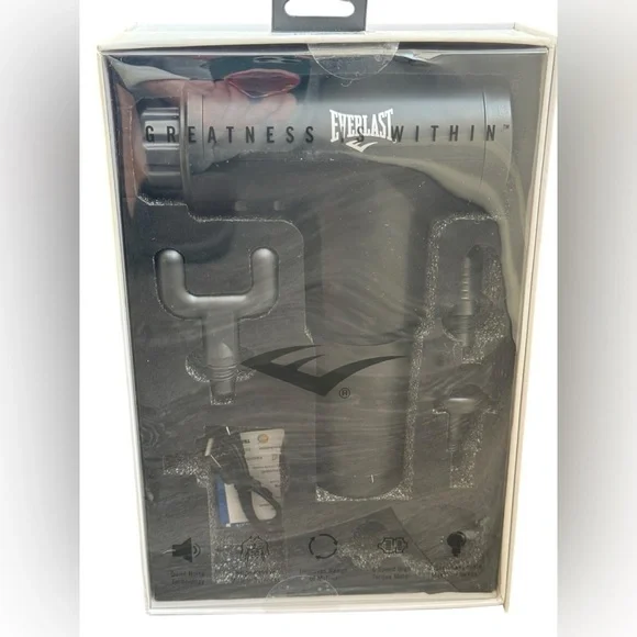 NEW Everlast Beast 6-Speed Rechargeable Electric Muscle Massage Gun Machine NIB - Picture 5 of 5